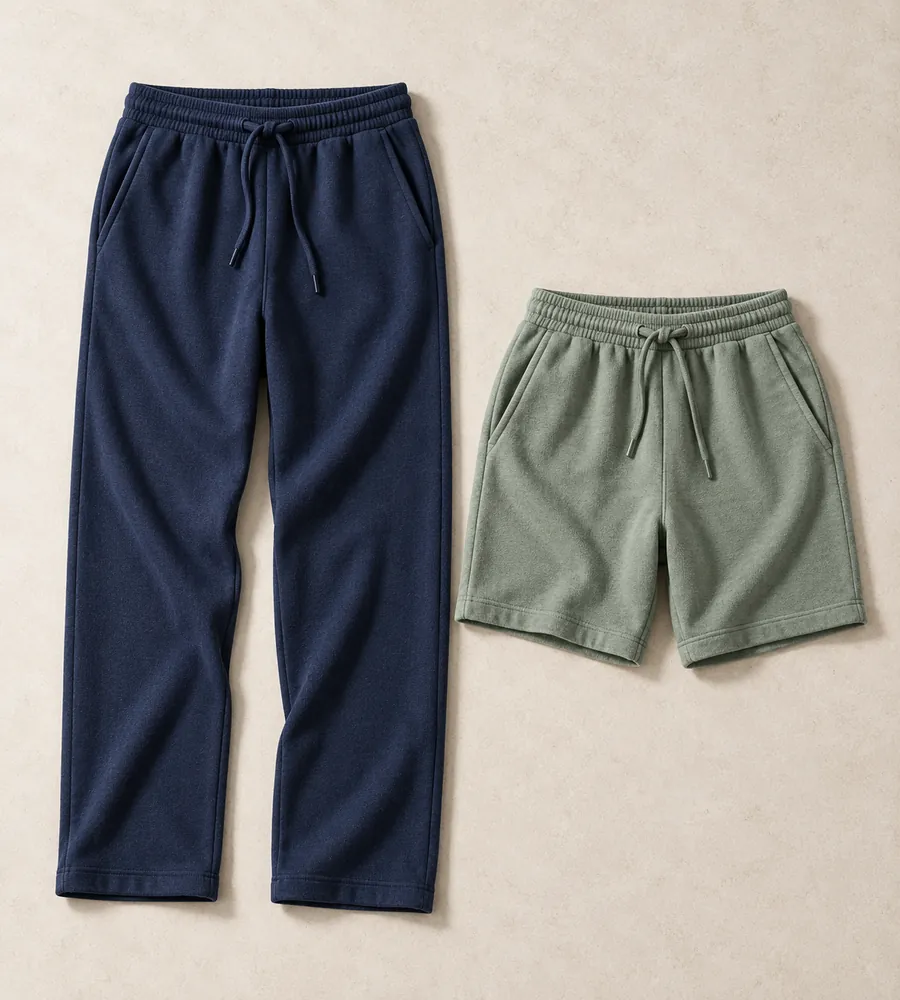 Knit trousers & shorts made in Bangladesh by Waistitch