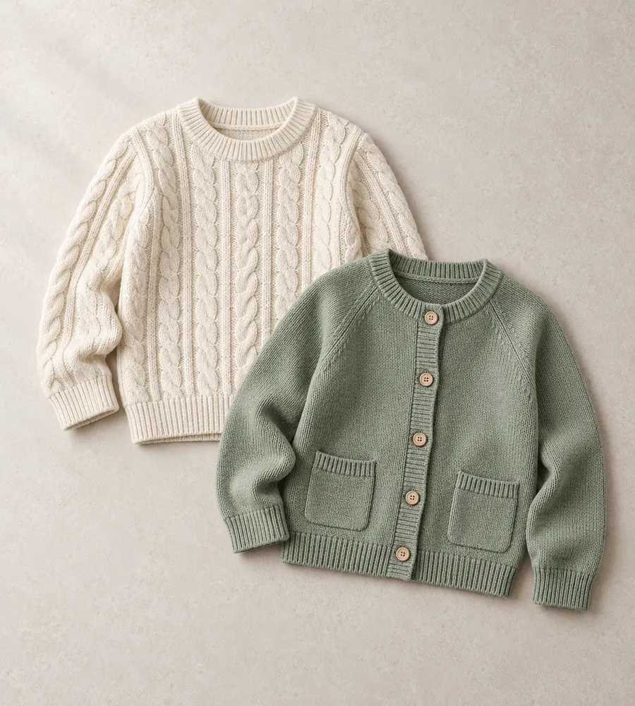 Kids’ sweaters made in Bangladesh by Waistitch