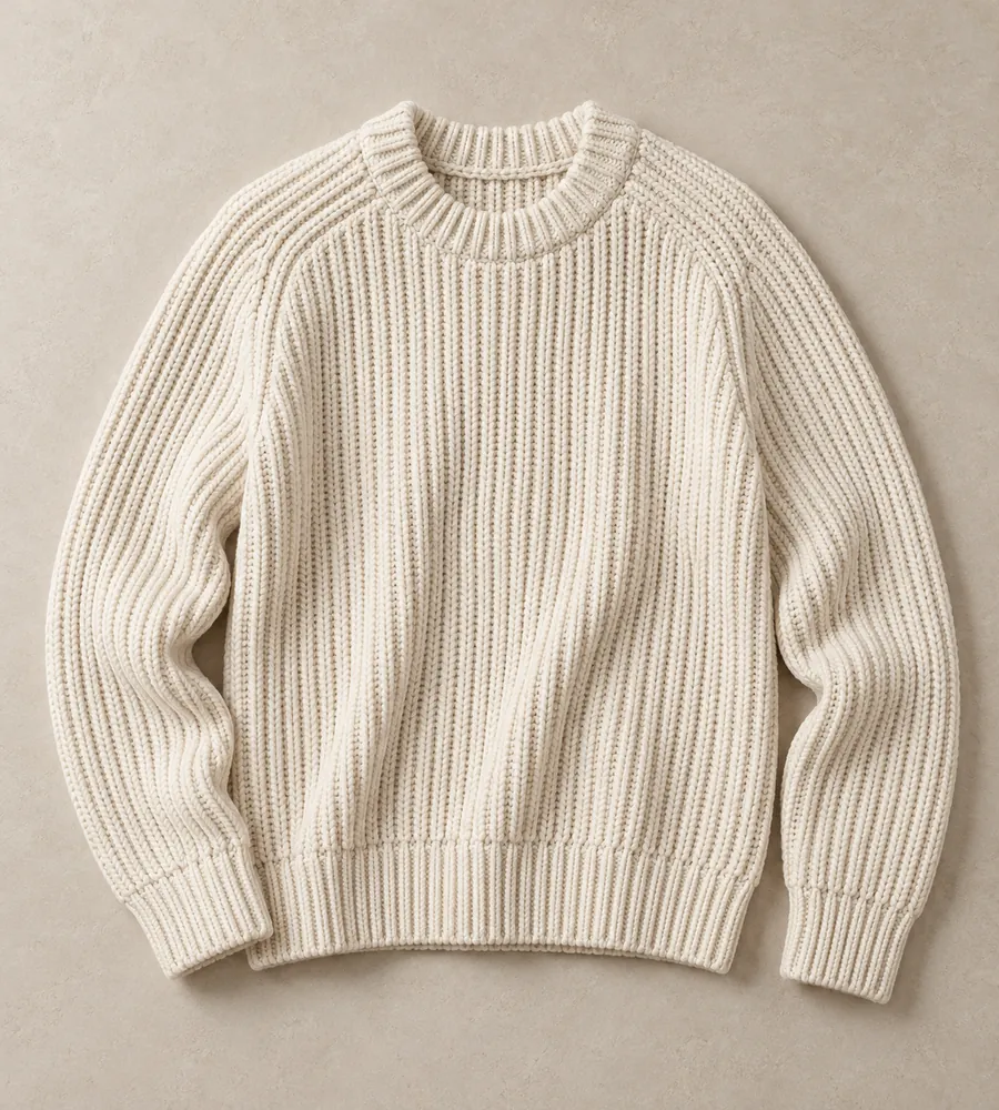 Chunky-gauge knits made in Bangladesh by Waistitch