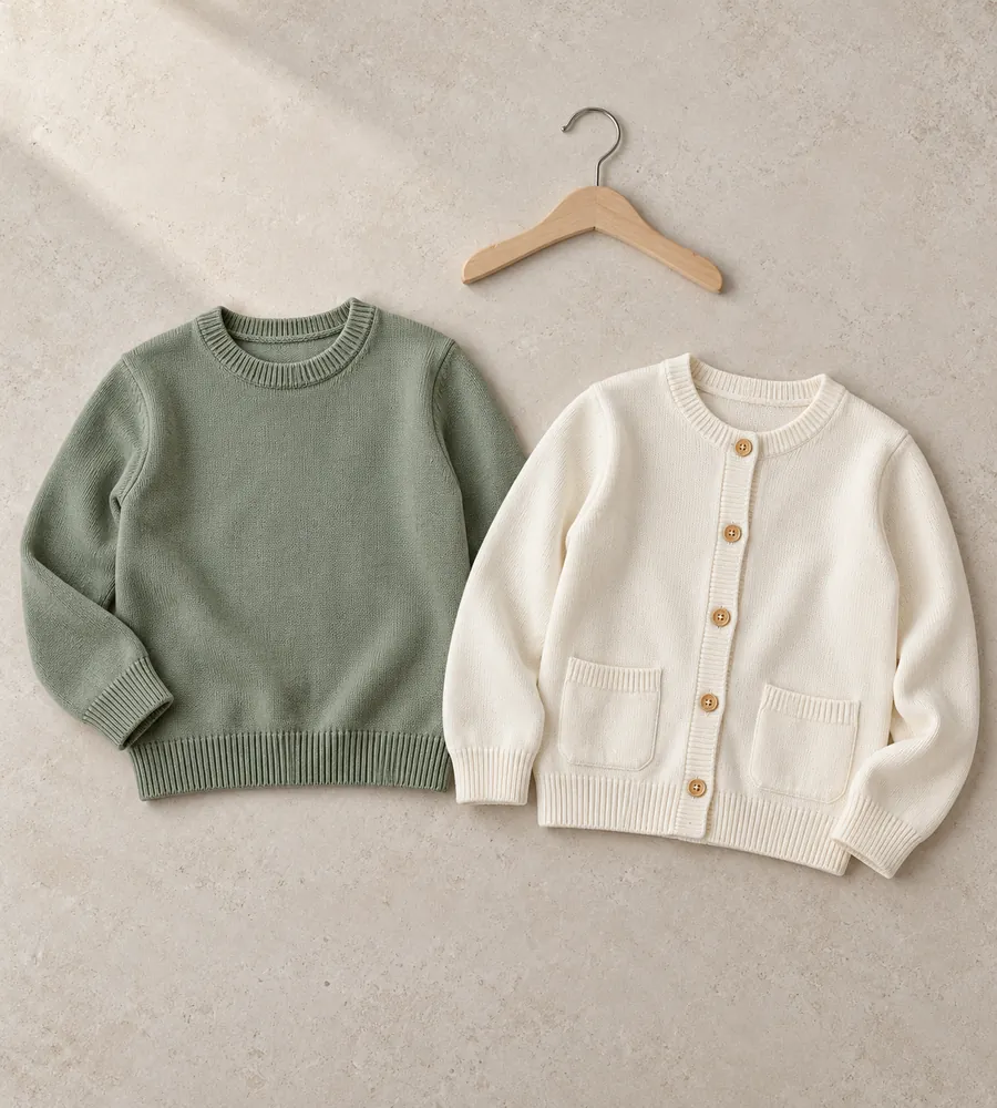 Kids’ sweaters made in Bangladesh by Waistitch